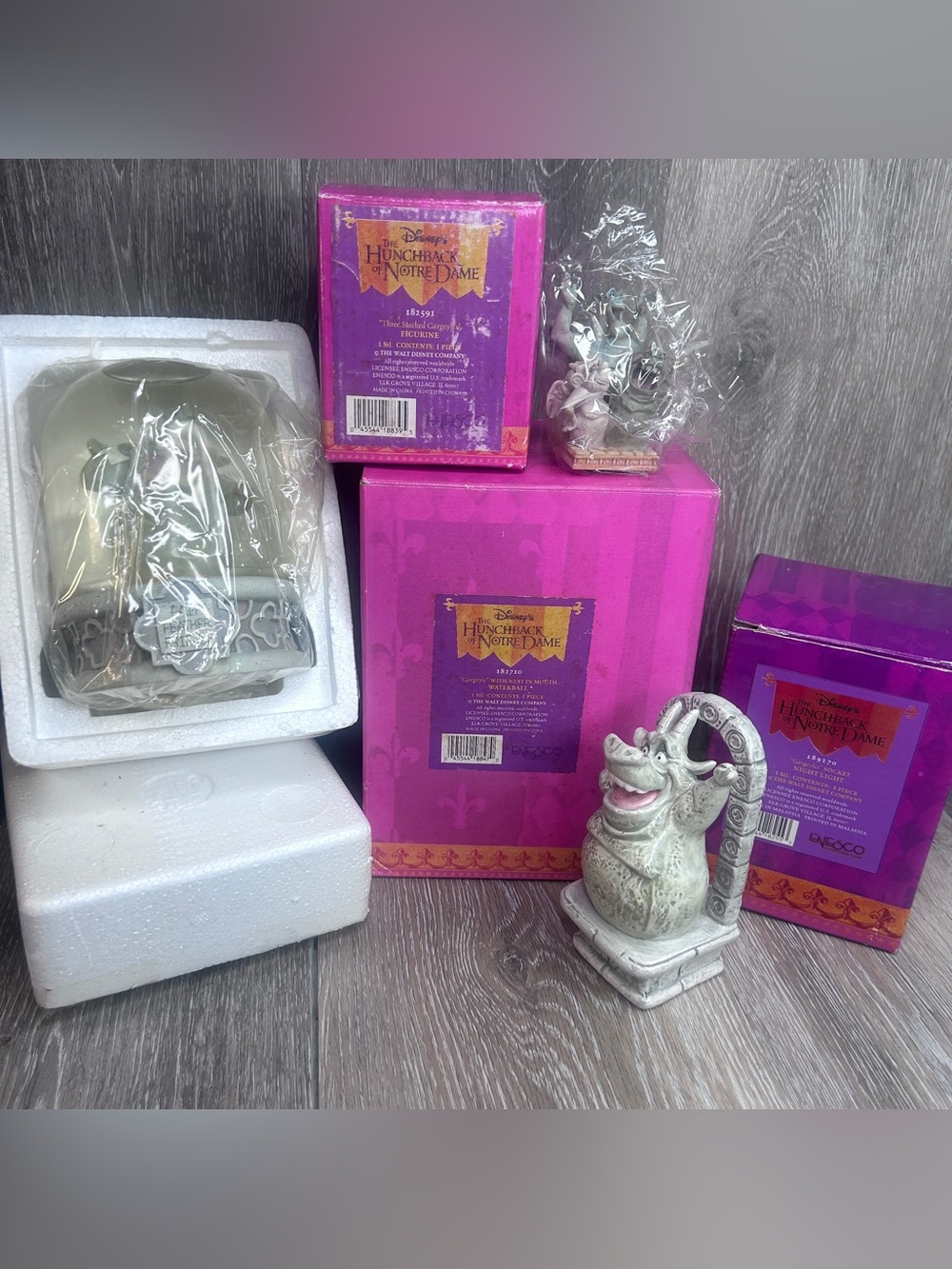 NEW Disney Enesco Hunchback Gargoyles Set • 182710 • 189170 • 182591 • RARE HTF!